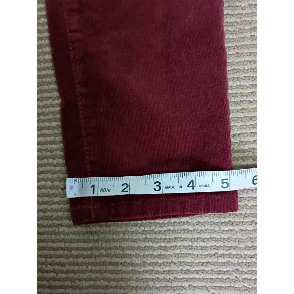 Kut From The Kloth Womens Size 8 Burgundy Corduroy Mia Toothpick Skinny - Picture 8 of 11
